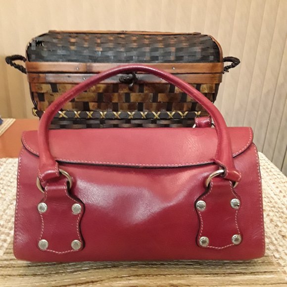 Prune Bags Prune Bovine Leather Satchel Red Color Poshmark